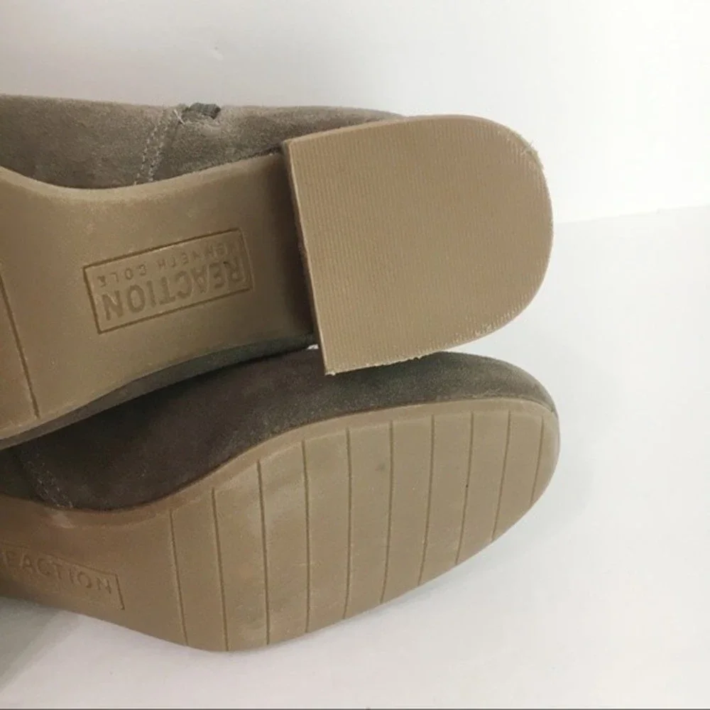 Kenneth Cole Womens Size 6 6M Dark‎ Taupe Brown Tan Suede Leather Ankle Boots